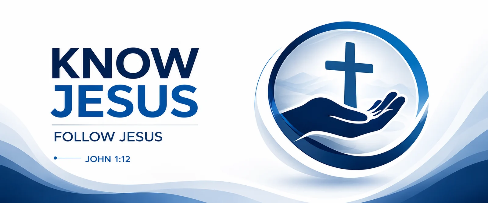 Know Jesus — an open hand holding a cross, the first pillar of the Disciple Lifestyle journey